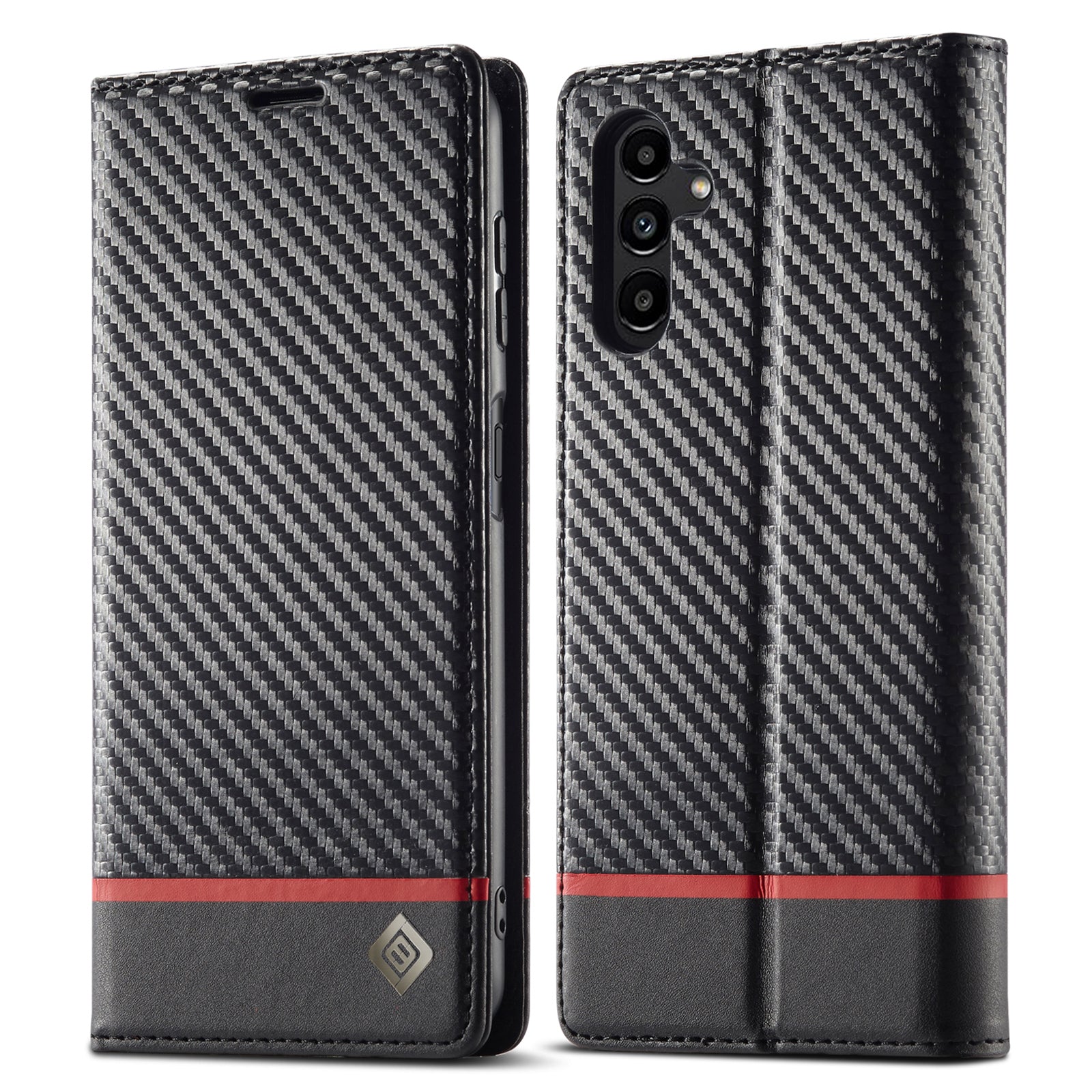 LC.IMEEKE for Samsung Galaxy A34 5G Shockproof Carbon Fiber Texture Phone Wallet Case PU Leather Stand Phone Cover LC.IMEEKE for Samsung Galaxy A34 5G Shockproof Carbon Fiber Texture Phone Wallet Case PU Leather Stand Phone Cover